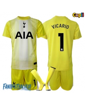 Tottenham Hotspur Guglielmo Vicario #1 Portarii Echipament de Fotbal Replică 2025-26 Copii Treilea (+ Șorturi)